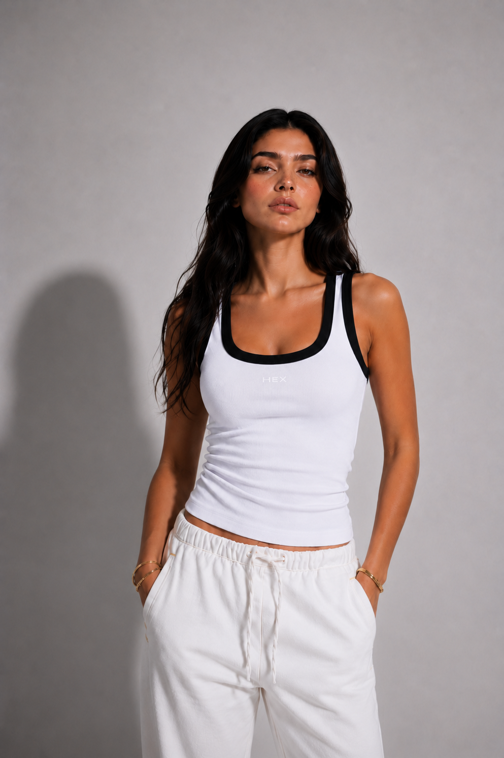 LAYER WHITE TANK TOP