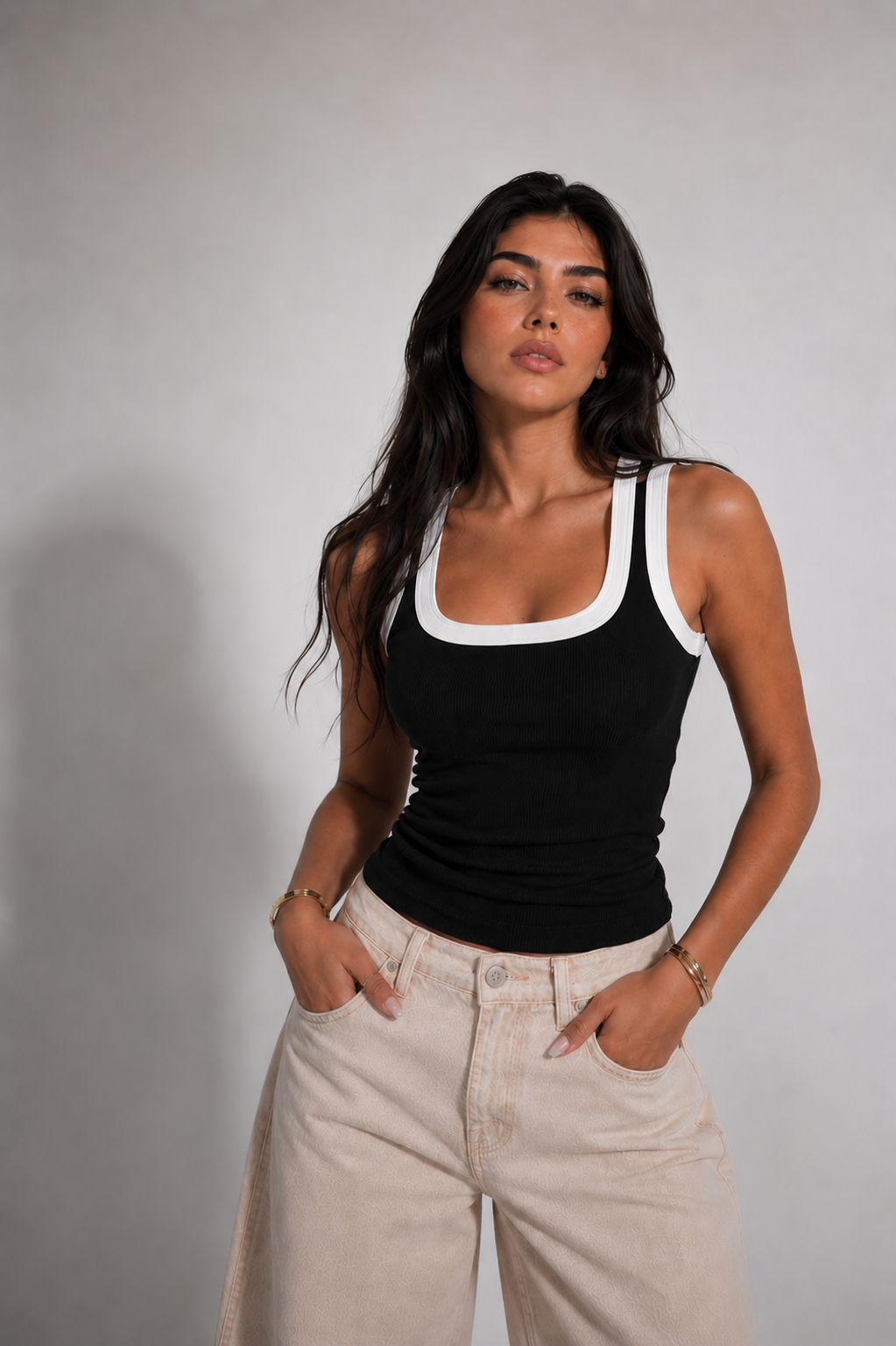LAYER BLACK TANK TOP