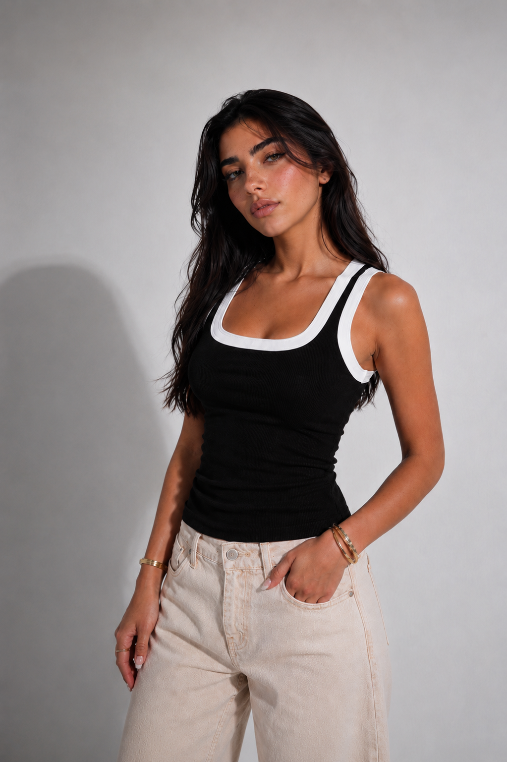 LAYER BLACK TANK TOP