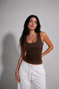 BROWN TANK TOP