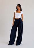 NAVY STRIPED PANTS
