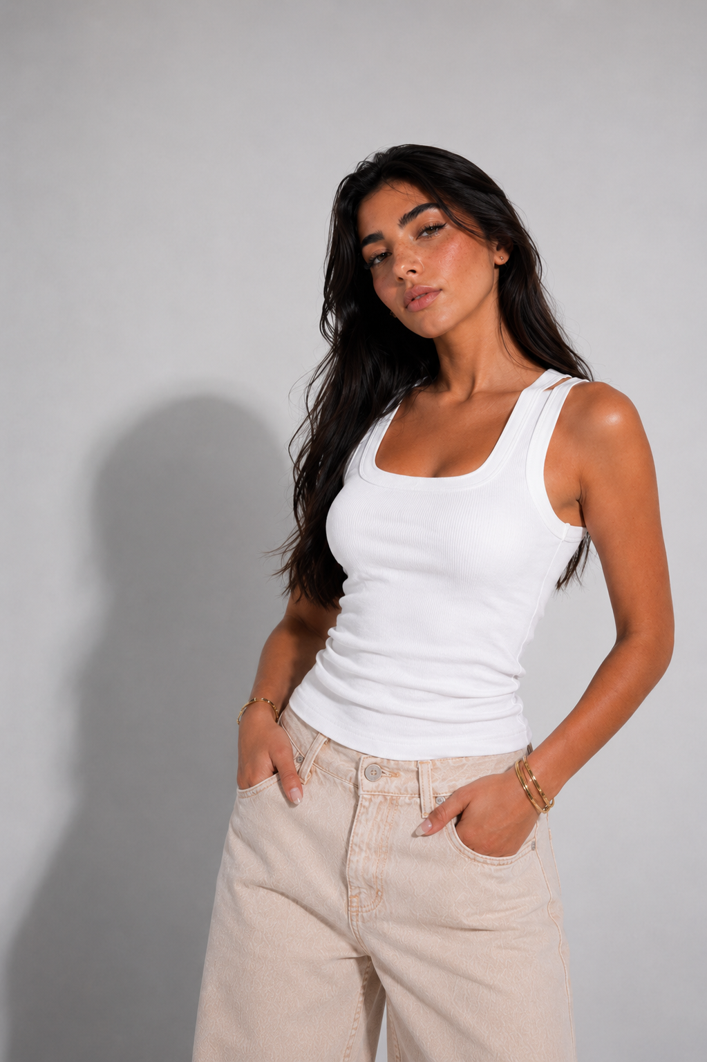 WHITE TANK TOP